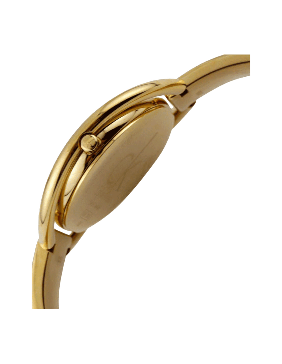 Calvin Klein Impetuous White Dial Gold Steel Strap Watch for Women - K4F2N516