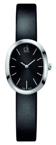 Calvin Klein Incentive Black Dial Black Rubber Strap Watch for Women - K3P231C1