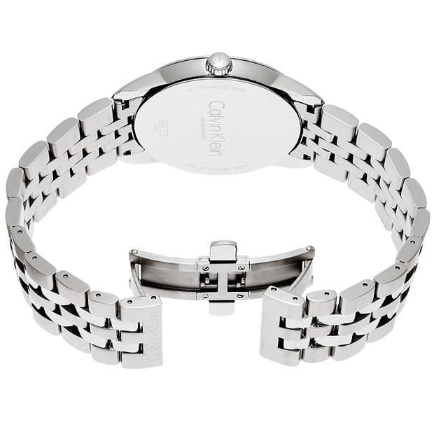 Calvin Klein Infinity Black Dial Silver Steel Strap Watch for Men - K5S34141