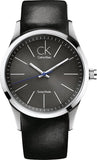 Calvin Klein City Black Dial Black Leather Strap Watch for Men - K2G21107