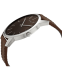 Calvin Klein City Brown Dial Brown Leather Strap Watch for Men - K2G211GK