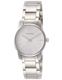 Calvin Klein City White Dial Silver Steel Strap Watch for Women - K2G23146