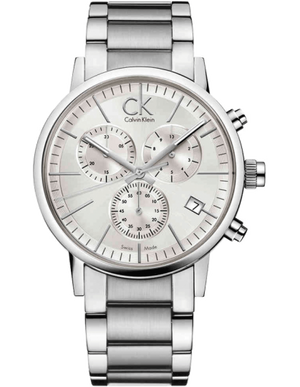 Calvin Klein City White Dial Silver Steel Strap Watch for Men - K2G27146