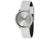 Calvin Klein Accent White Dial White Leather Strap Watch for Women - K2Y2Y1K6