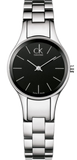 Calvin Klein Simplicity Black Dial Silver Steel Strap Watch for Women - K4323130