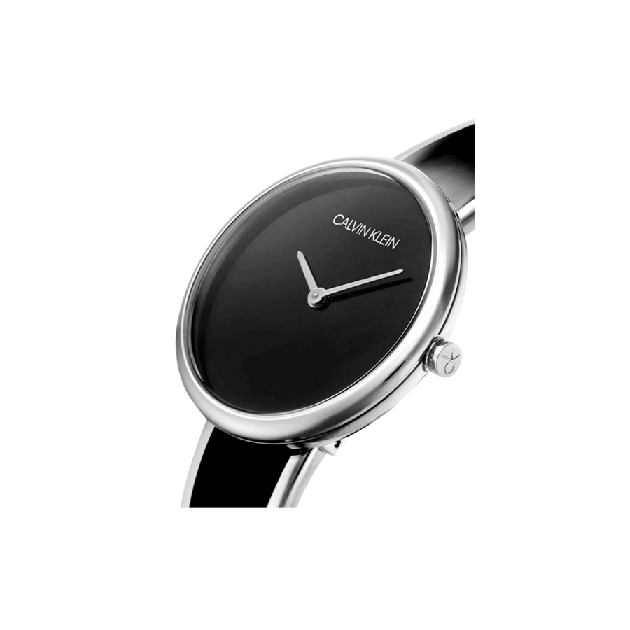 Calvin Klein Seduce Black Dial Two Tone Steel Strap Watch for Women - K4E2N111