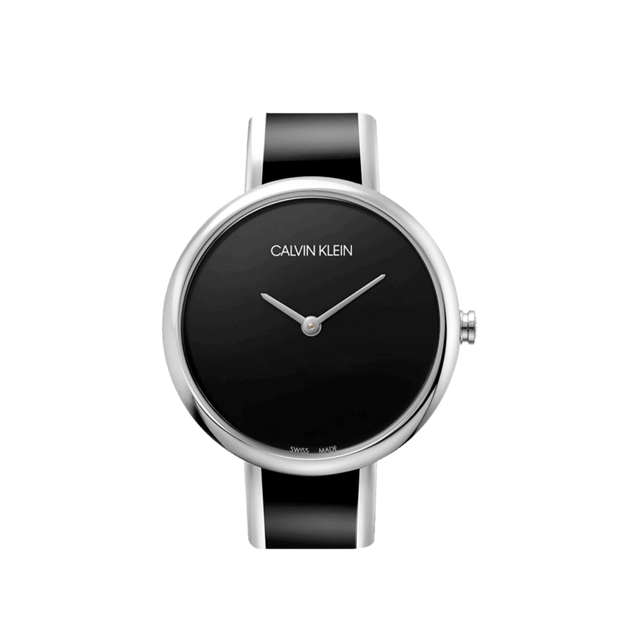 Calvin Klein Seduce Black Dial Two Tone Steel Strap Watch for Women - K4E2N111