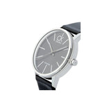 Calvin Klein Minimal Black Dial Black Leather Strap Watch for Men - K7621107