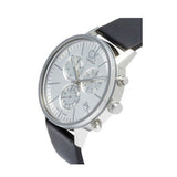 Calvin Klein Post Minimal White Dial Black Leather Strap Watch for Men - K7627120