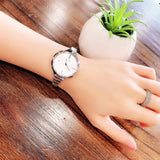 Calvin Klein Lively Silver Dial Silver Steel Strap Watch for Women - K4U23126