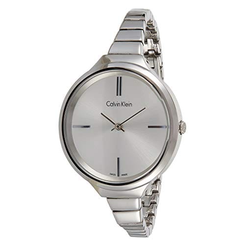 Calvin Klein Lively Silver Dial Silver Steel Strap Watch for Women - K4U23126