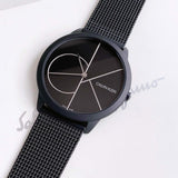 Calvin Klein Minimal Black Dial Black Mesh Bracelet Watch for Men - K3M5145X