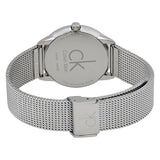 Calvin Klein Minimal White Dial Silver Mesh Bracelet Watch for Men - K3M22126