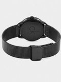 Calvin Klein Minimal Diamonds Black Dial Black Mesh Bracelet Watch for Women - K3M22X2X