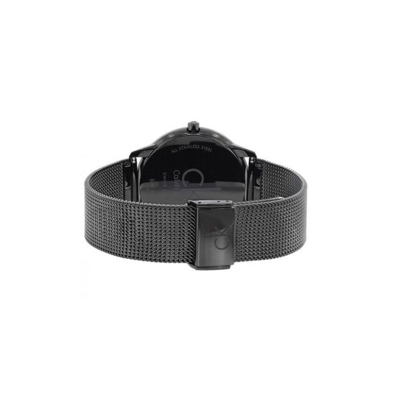 Calvin Klein Minimal Grey Dial Grey Mesh Bracelet Watch for Men - K3M517P4