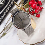 Calvin Klein Minimal Grey Dial Silver Mesh Bracelet Watch for Men - K3M211Y3