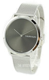 Calvin Klein Minimal Grey Dial Silver Mesh Bracelet Watch for Men - K3M211Y3