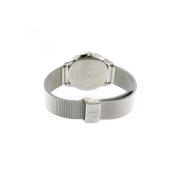 Calvin Klein Minimal Grey Dial Silver Mesh Bracelet Watch for Men - K3M22124