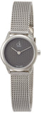 Calvin Klein Minimal Grey Dial Silver Mesh Bracelet Watch for Women - K3M2312X