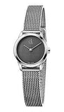 Calvin Klein Minimal Grey Dial Silver Mesh Bracelet Watch for Women - K3M2312X