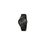 Calvin Klein Minimal Black Dial Black Mesh Bracelet Watch for Men - K3M214X1