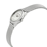 Calvin Klein Minimal White Dial Silver Mesh Bracelet Watch for Women - K3M23126