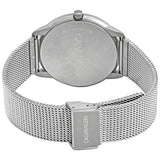 Calvin Klein Minimal White Dial Silver Mesh Bracelet Watch for Men - K3M51152