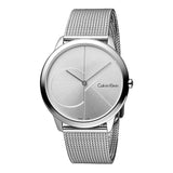 Calvin Klein Minimal Silver Dial Silver Mesh Bracelet Watch for Men - K3M2112Z