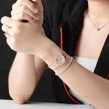 Calvin Klein Minimal White Dial Rose Gold Mesh Bracelet Watch for Women - K3M23626