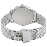 Calvin Klein Minimal White Dial Silver Mesh Bracelet Watch for Men - K3M5115X