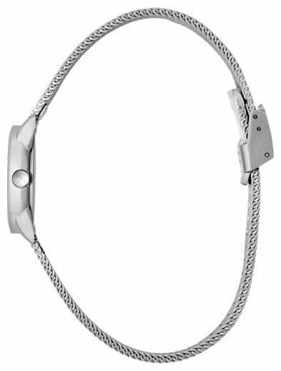 Calvin Klein Minimal White Dial Silver Mesh Bracelet Watch for Women - K3M23126