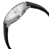 Calvin Klein Minimalist White Dial Black Leather Strap Watch for Men - K3M211C6
