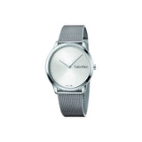 Calvin Klein Minimal SIlver Dial Silver Mesh Bracelet Watch for Women - K3M221Y6