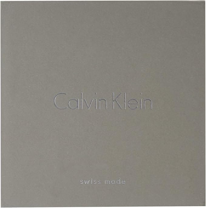 Calvin Klein Post Minimal Rose Gold Dial Black Leather Strap Watch For Men - K7622201