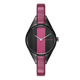 Calvin Klein Rebel Red Black Dial Red Leather Strap Watch for Women - K8P237U1