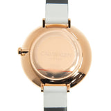 Calvin Klein Rise White Dial White Leather Strap Watch for Women - K7A236LH