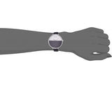 Calvin Klein Rise White Grey Dial Black Leather Strap Watch for Women - K7A231C3
