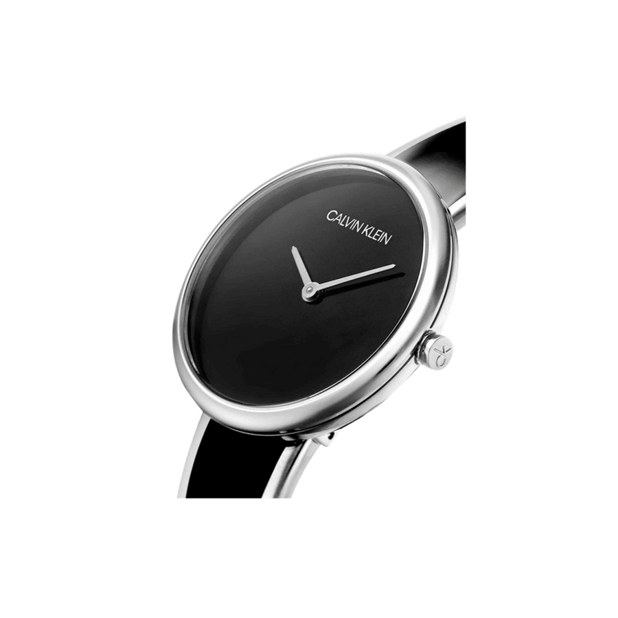 Calvin Klein Seduce Black Dial Two Tone Steel Strap Watch for Women - K4E2N111
