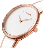 Calvin Klein Seduce White Dial Two Tone Steel Strap Watch for Women - K4E2N616