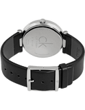 Calvin Klein Sight Silver Dial Black Leather Strap Watch for Men - K1S21120