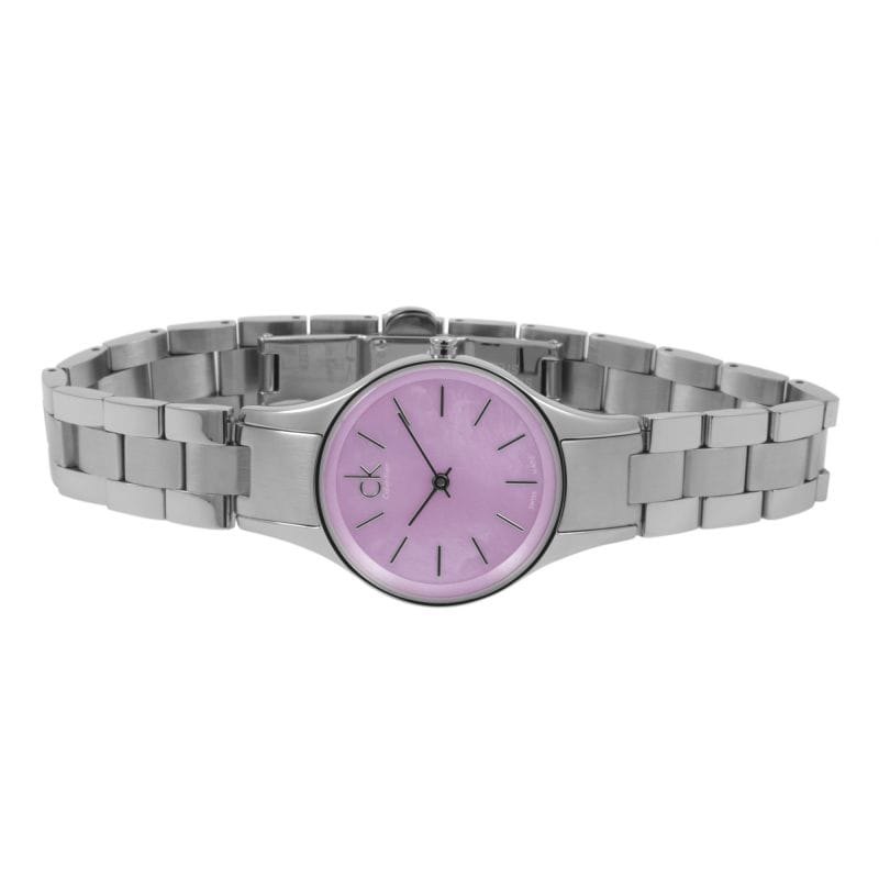 Calvin Klein Simplicity Pink Dial Silver Steel Strap Watch for Women - K432314E