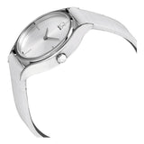 Calvin Klein Skirt White Dial White Leather Strap Watch for Women - K2U231KW
