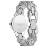 Calvin Klein Snake Black Dial Silver Steel Strap Watch For Women - K6E23141