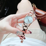 Calvin Klein Snake Silver Dial Rose Gold Steel Strap Watch For Women - K6E23646