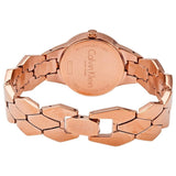 Calvin Klein Snake Silver Dial Rose Gold Steel Strap Watch For Women - K6E23646