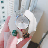 Calvin Klein Snake Silver Dial Silver Steel Strap Watch For Women - K6E23146