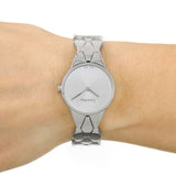 Calvin Klein Snake Silver Dial Silver Steel Strap Watch For Women - K6E23146