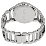 Calvin Klein Stately White Dial Silver Steel Strap Watch for Women - K3G23126