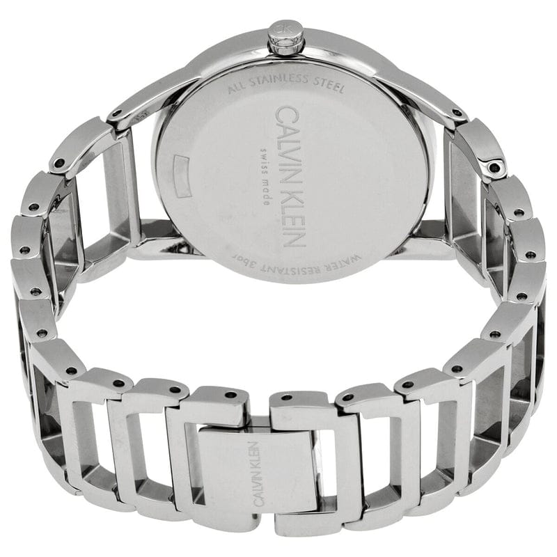 Calvin Klein Stately White Dial Silver Steel Strap Watch for Women - K3G23126