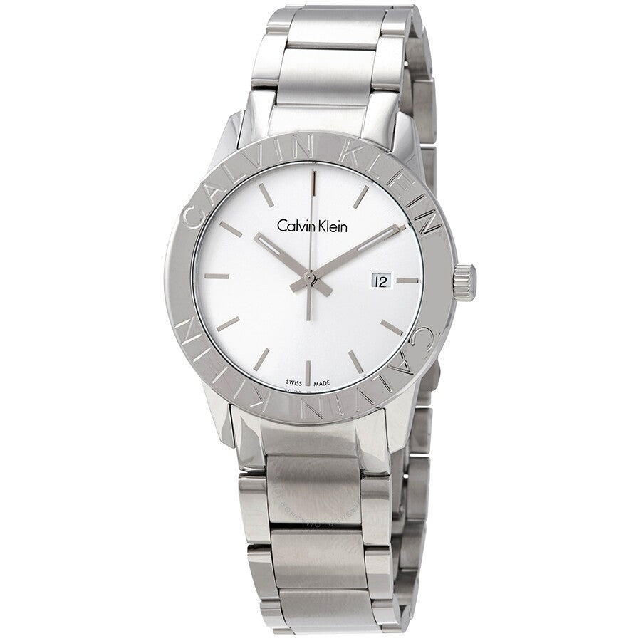 Calvin Klein Steady Silver Dial Silver Steel Strap Watch for Women - K7Q21146